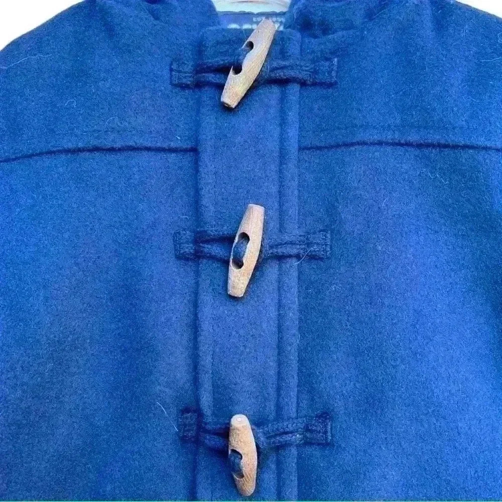 NWT OshKosh navy blue hooded boy’s peacoat 12 mos. - Picture 5 of 11